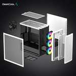 Boîtier PC ATX DeepCool CK560 WH avec 4 Ventilateurs 3RGB (vendeur tiers)