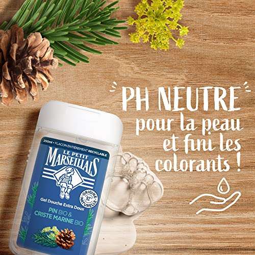 Lot de 6 Gels Douche Le Petit Marseillais - 6 x 250 ml, Pin & Criste Marine (Via Coupon & Abonnement)