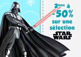 50% de remise sur le 2ème Jouet Star Wars parmi une sélection