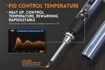 Kit de fer à souder Fnirsi HS-01, 80-420°C Chauffage rapide, Écran OLED, veille automatique