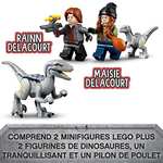 LEGO 76946 Jurassic World La Capture des Vélociraptors Beta et Blue: avec Voiture et Bébé Dino (24,79€ chez Amazon)