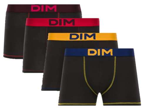 Lot de 4 boxers en coton Dim Mix and Colors Stretch - Tailles M à XL (17.90€ pour les membres Prime Student)