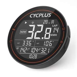 Ordinateur de vélo Cycplus M2 (LCD 2,5", GPS, ANT+, Bluetooth, batterie ~30h, USB-C, exportation de données, IPX6)