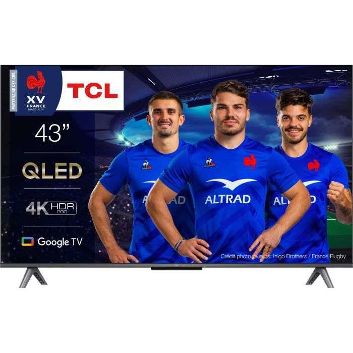 TV 4K QLED 43" TCL 43QLED770 - 109 cm, ,Dolby vision Dolby Atmos, Google TV HDMI 2.1 (Via 80€ d'ODR)