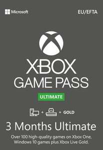 Abonnement de 3 Mois au Xbox Game Pass Ultimate sur Xbox One / PC (Dématérialisé)