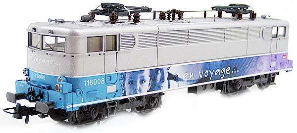 Locomotive électrique BB 16008 livrée "En Voyage" Roco HO 1/87 (jura-modelisme.fr)