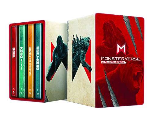 Coffret Blu-ray 4K Collection 4 Films Godzilla + Godzilla Roi des Monstres + Skull Island + Godzilla vs Kong - Edition Steelbook
