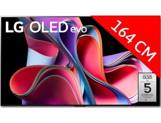 TV OLED 65" LG OLED65G3 (2023) - 4K UHD, 100Hz, HDR (via ODR de 325€)