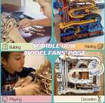 Puzzle 3D mécanique en bois Robotime Rokr avec circuit à billes, 4 modèles au choix