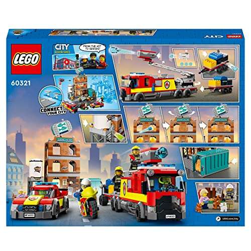 Jeu de construction Lego City (60321) - La Brigade Pompiers (via coupon)