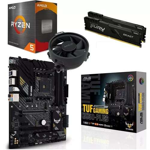 Kit évo - Processeur AMD Ryzen 5 5600X (3,7/4,6 GHz) + Carte Mère Asus Tuf B550-Plus + 16 Go RAM + Uncharted : Legacy of Thieves Collection