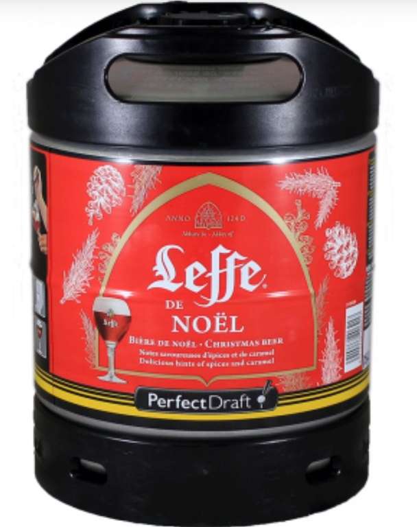 Fût de 6L Perfectdraft de bière Leffe de Noël + 2 Verres Leffe offert (Frontaliers Belgique - Vanuxeem Warneton)