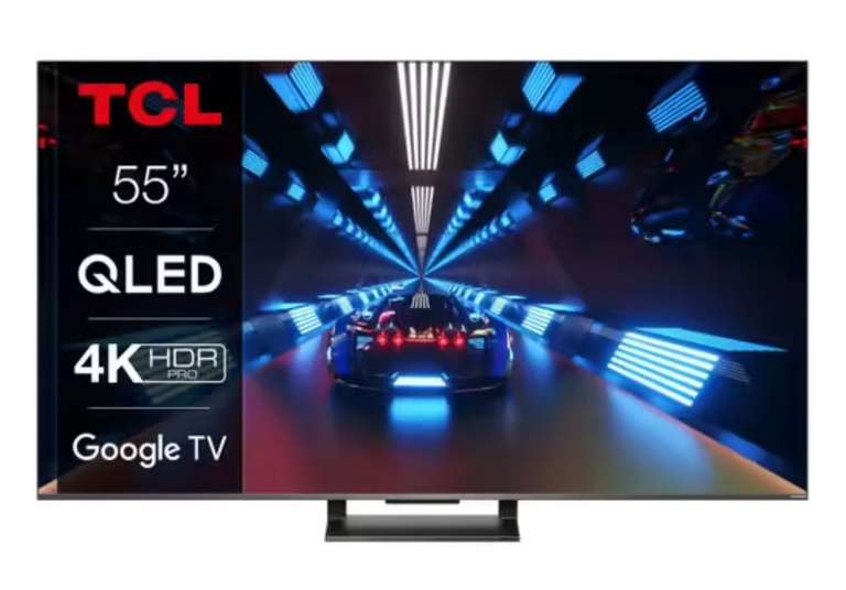 TV 55" TCL 55C735 - QLED, 4K UHD, 144 HZ, HDR VRR/ ALLM, Dolby Vision IQ, Dolby Atmos, Son Onkyo, HDMI 2.1, FreeSync Premium Pro, Google TV