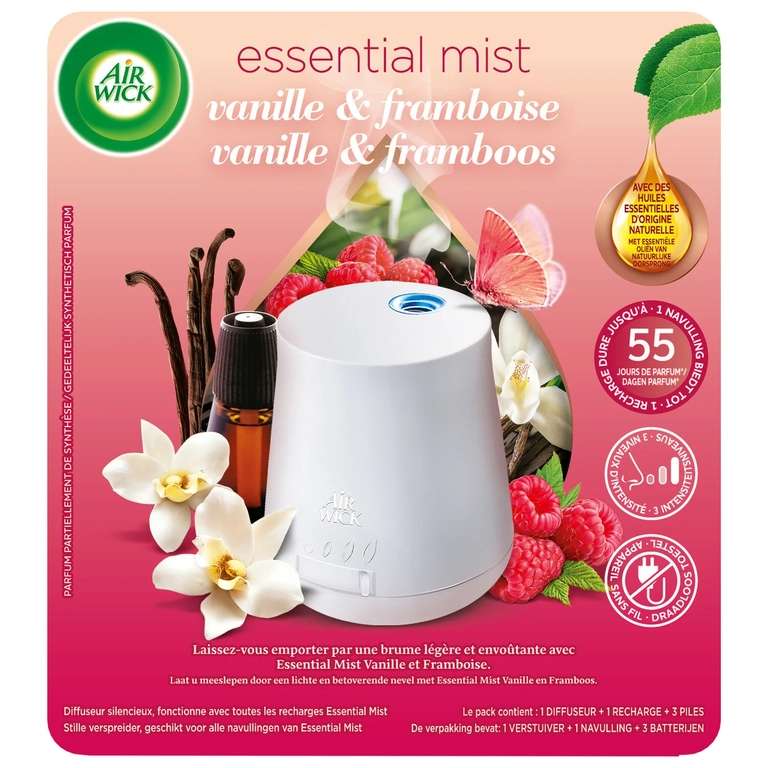 Désodorisant Essential Mist Air Wick - Vanille & Framboise
