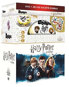 Coffret DVD : Harry Potter : L'Intégrale 8 films + Jeu de société Dobble Harry Potter (Boitier métal : 55 cartes)