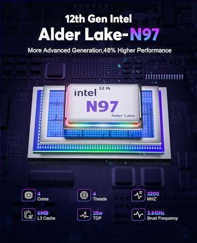 Mini PC Acemagic S1 - Intel Alder Lake N97, RAM 16 Go, SSD 512 Go (via Coupon - Vendeur Tiers)