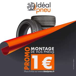 Montage et équilibrage à 1€ pour l’achat de 2 pneus minimum montés et équilibrés dans un centre IDEAL PNEU avant le 30/09/23 (idealpneu.fr)