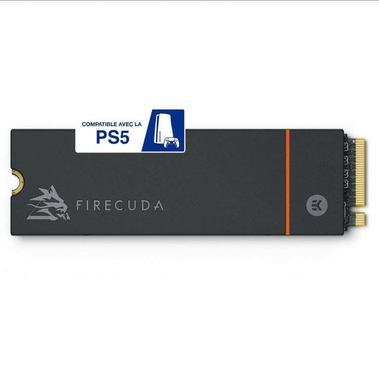 SSD Interne M.2 PCIe 4e NVMe Seagate FireCuda 530 Heatsink - 1 To (Version avec dissipateur / Compatible PS5) - Jusqu'à 7300-6000 Mo/s