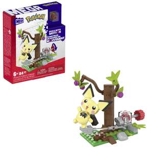 Coffret Jeu de Construction Mega Pokémon La Cueillette De Pichu HPB59 - 84 pièces, 1 Figurine Articulée Pichu
