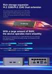 Mini PC GMK M2 - i7-11390H, RAM 16 Go, 1 To SSD, WIFI 6, BT 5.2, Triple Display 2 HDMI+1 USB-C, Windows 11 Pro (Entrepôt EU)
