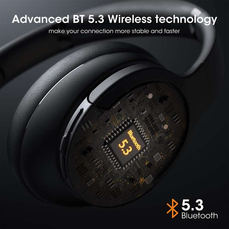 Écouteurs Bluetooth 5.3 sans Fil, Microphone intégré et étui de