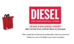 Sac à dos diesel offert pour l’achat d’un coffret ONLY THE BRAVE - Ex: Coffret eau de toilette + gels douche x2 + Sac
