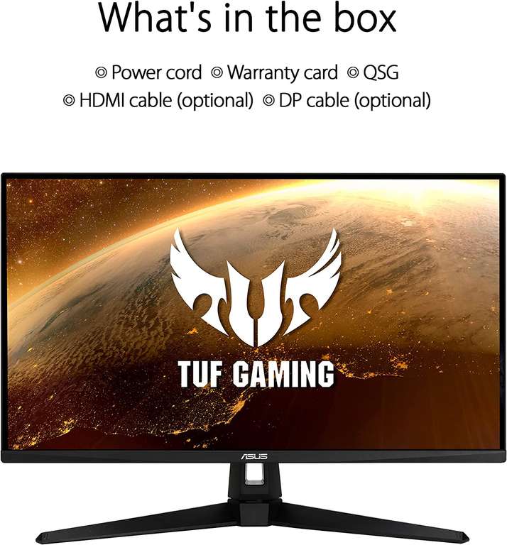 Écran PC 28" Asus TUF Gaming VG289Q1A - 4K UHD, HDR10, LED IPS, 60 Hz, 5 ms, FreeSync, Adaptive Sync