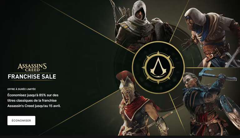 Sélection de jeu Assasin's creed dématérialisé sur PC en promotion - ex: Assassin's Creed Mirage Édition Deluxe + bundle ubisoft