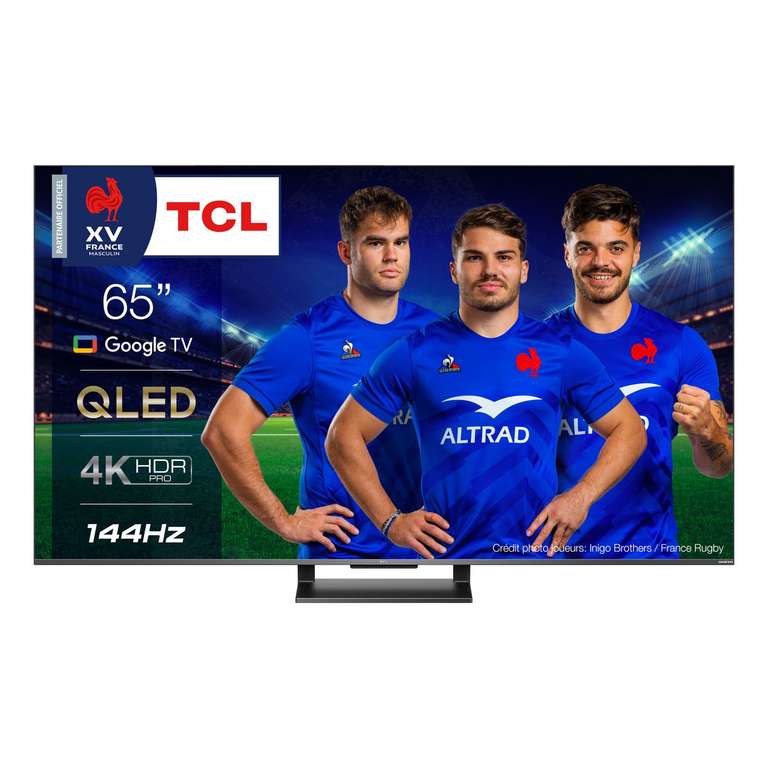 TV QLED 65" TCL 65C735 - 4K UHD, 144 Hz, HDR, Dolby Vision, HDMI 2.1, VRR/ALLM, FreeSync, Google TV (via ODR de 100€)