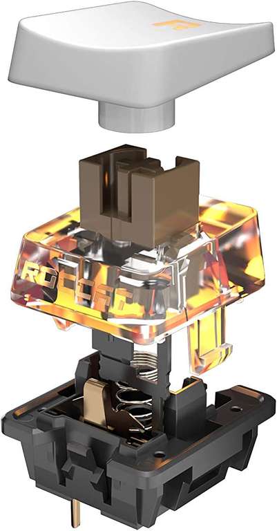 Clavier mécanique Roccat Vulcan 122 AIMO - Switch Titan Tactile, Rétroéclairage RGB, Repose-poignets amovible, AZERTY (Blanc)