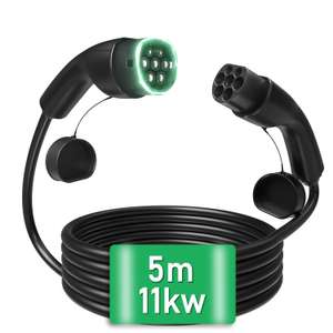 Câble de Recharge Véhicules électriques Aiskooc 11KW 16A 5M Type 2 avec Sac de Rangement (vendeur tiers)
