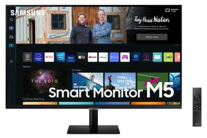 Ecran PC 32" Samsung Smart Monitor M5 (LS32AM500NRXEN) - FHD, Dalle VA, HDR 10, WiFi / Bluetooth, Smart OS Tizen, Télécommande (Via ODR 40€)