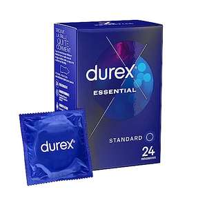 24 Préservatifs Extra Lubrifiés Durex ESSENTIAL - Confort et Sécurité (Prévoyez et économisez)