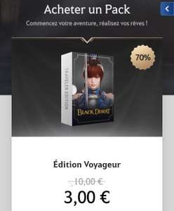 Pack jeu Black Desert Online en promotion - Ex : Edition Voyageur (playblackdesert.com)