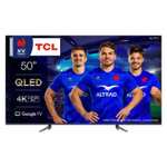 TV QLED 50" TCL 50C643 - UHD 4K, Google TV (Via 100€ d'ODR)