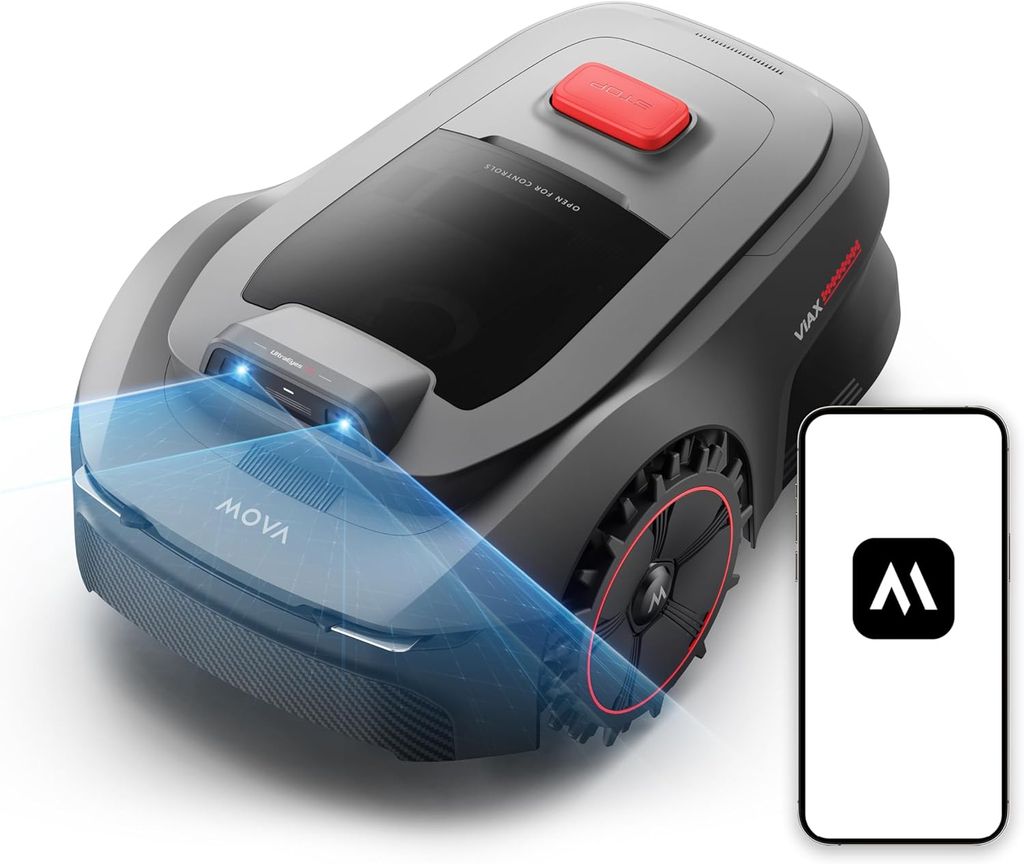Robot tondeuse MOVA ViAX 250 - Sans fil, Cartographie IA UltraEyes 1.0, Pentes 40%
