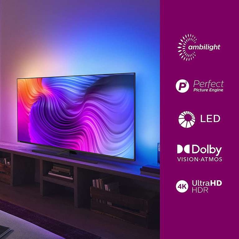 TV 65" Philips The One 65PUS8546 - LED, 4K UHD, HDR, Dolby Vision, Ambilight, Android TV (Via retrait magasin)