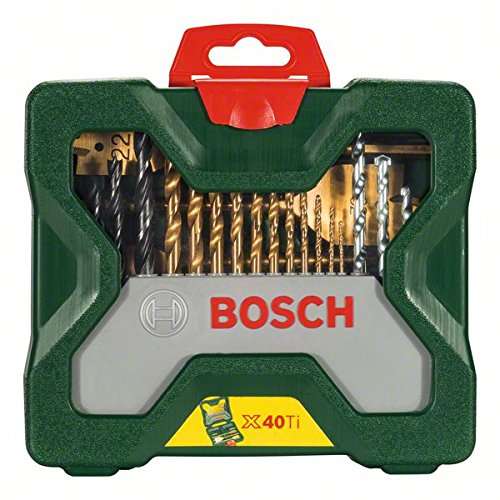Ensemble de forets et de tournevis en titane Bosch X-Line - 40 pièces