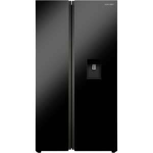 Réfrigérateur américain Schneider SCSBF503WDNFB - 503L (322+181), Froid ventilé, Distributeur d'eau, L92 x H177 cm (Noir)