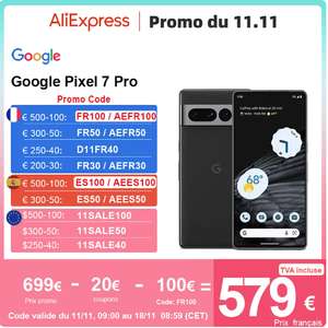 Smartphone 6.32" Google Pixel 7 Pro - 5G, 12Go RAM, 128 Go