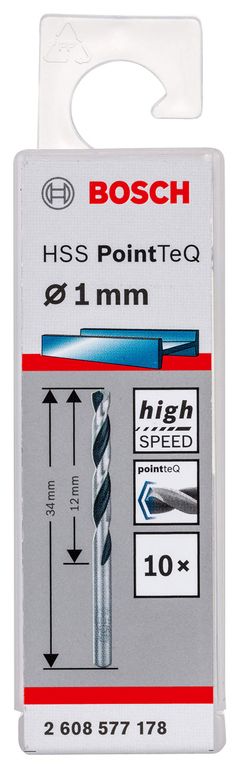Lot de 2 Forets hélicoïdaux HSS PointTeQ Bosh Professional - pour métal, 1 x 12 x 34 mm — Amazon