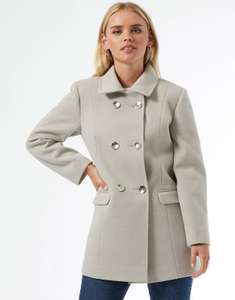 Manteau habillé Miss Selfridge Petite - Gris, Tailles 32 à 40