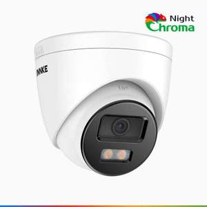 Caméra de surveillance extérieure PoE ANNKE NightChroma NC400 - 2.5K, 4MP, Vision nocturne polychrome, Super ouverture f/1.0, 0.001 Lux