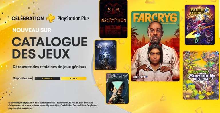 [PS Plus Extra/Premium] Far Cry 6, TMNT: Shredder’s Revenge, Deus Ex: Mankind Divided etc... rejoignent le catalogue PS4/PS5 (Dématérialisé)