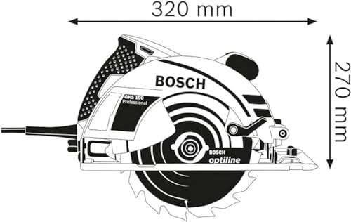 Scie circulaire Bosch Professional GKS 190 - 1400W, Profondeur 70mm