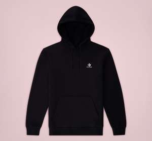 Sweat-shirt hoodie Converse Star - chevron brodé, noir (tailles XS ou S)