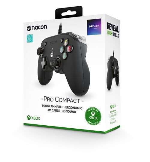 Manette filaire Nacon Pro Contact pour Xbox et PC - Noir