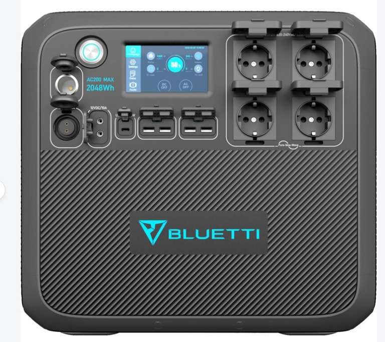 Générateur Solaire Portable Bluetti AC200MAX - 2200W, Batterie LiFePO4 2048 Wh Extensible (Occasion - Bon Etat)