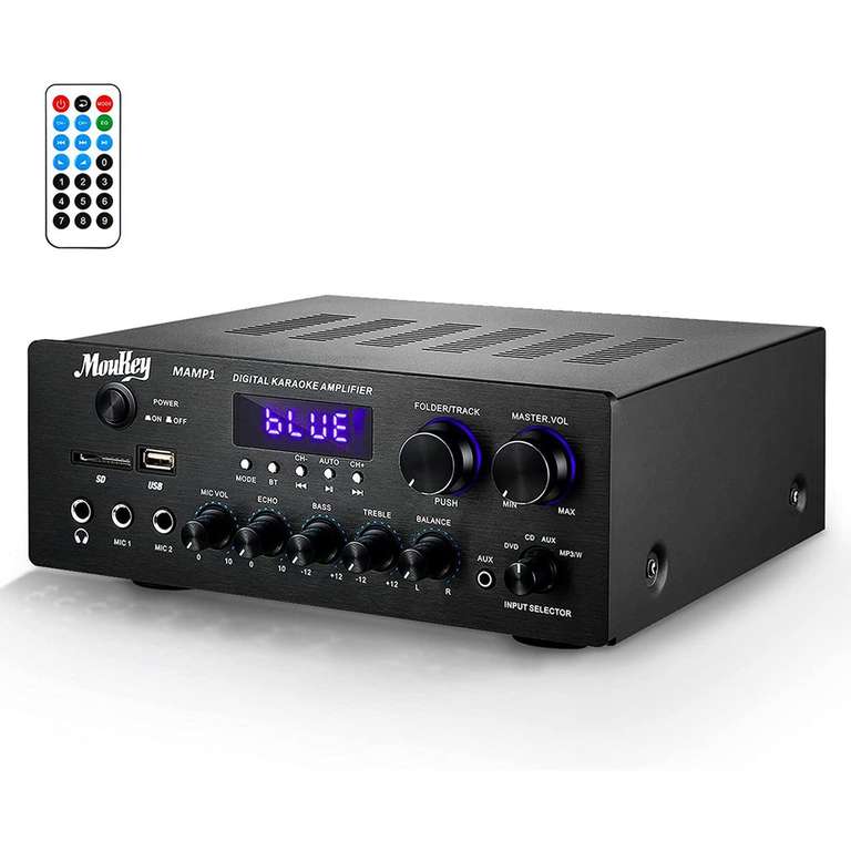 Amplificateur audio stéréo de puissance Moukey MAMP4 - Donnerfr.com