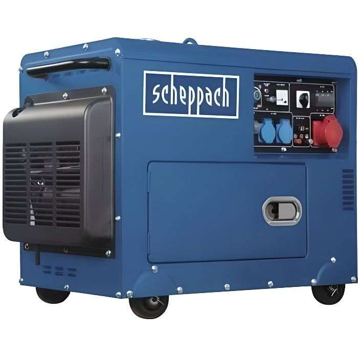 Groupe Electrogène Diesel AVR Scheppach SG5200D - 4200W / 5000 W, 7,7 PS